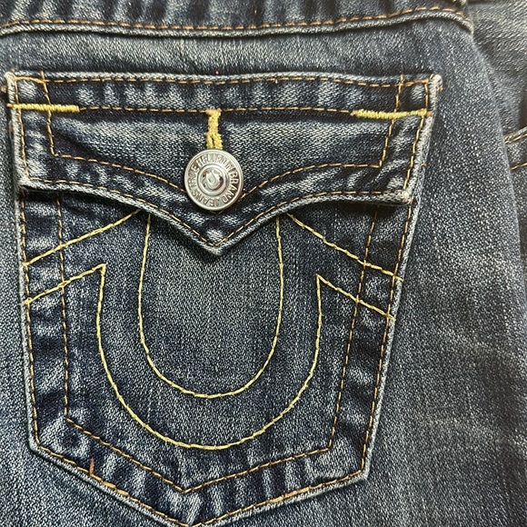 Boys true religion jeans loose fit with design I. The belt loops. Size 12 - Picture 2 of 6